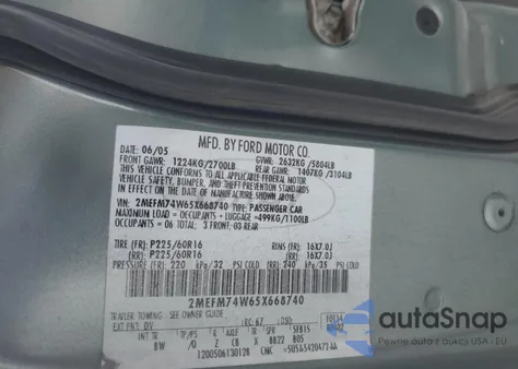 2005 Mercury Grand Marquis Gs from USA, damaged, VIN 2MEFM74W65X668740